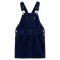 Rochie salopetă pentru copii, velur, bleumarin, 104 13905