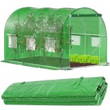 Folie inlocuire pentru sera 300x200x200 cm, PE 140g/mp cu plasa PP, UV4, 6 ferestre si usa cu fermoar, verde Household NewTrend