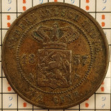 Indiile Olandeze de Est 2 1/2 cents 1857 - km 308 - A005