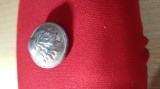 Cumpara ieftin NASTURE/BUTON GENIE GRENADE T.W &amp; W PARIS 17MM,ARGINTAT TRUPA ORIGINAL