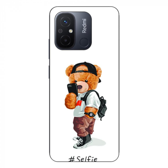 Husa compatibila cu Xiaomi Redmi 12C Silicon Gel Tpu Model Bear Teddy Selfie