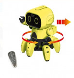 Mini Robot interactiv de construit, 6 picioare, ecran Led, senzor de miscare si sunet, AMA, Oem