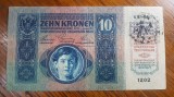 B109F- Bancnota 10 koroane 1915 Austria- Ocupatia Romania al 2 lea razboi.