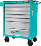 Carucior de scule cu unelte Whirlpower, 211 piese, dulap atelier cu 7 sertare, PROFI