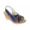Sandale Dama Piele Naturala MVS, Albastru, Platforma 7cm, BOX, S50BLBOX, Vara, Lucrate Manual, Comode