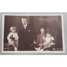 PRINTUL ERNST HEINRICH CU FAMILIA , CARTE POSTALA ILUSTRATA , MONOCROMA, NECIRCULATA , PERIOADA PRIMULUI RAZBOI MONDIAL
