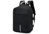 Rucsac laptop, sistem antifurt tip cifru, poliester, impermeabil, negru, 42x28x15 cm, Oem