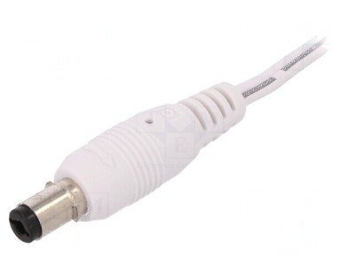 Conector alimentare DC mufă mamă 5,5x2,1mm 2A lipire albă foto