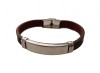 Bratara din piele ecologica, Inox, A4B53