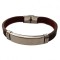 Bratara din piele ecologica, Inox, A4B53