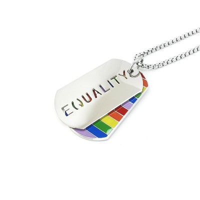 Lant inox cu Pandantiv Equality dog tag otel inoxidabil Personal Style 00A249 foto