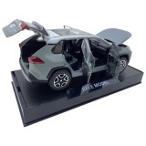 Macheta replica Toyota Rav 4 gri deschide 4 usi, portbagaj si capota, lumini si sunete