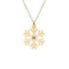 Little Snowflake - Colier personalizat fulg si litera din argint 925 placat cu aur galben 24K