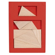Joc logic IQ puzzle din lemn Extra piesa-4, Fridolin