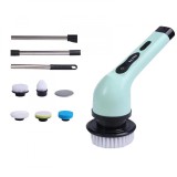 Perie electrica de curatare, flippy, pentru gresie, baie, bucatarie, 25x20x9.5 cm, cu 6 capete, maner extensibil detasabil 84-127cm, incarcare usb-typ