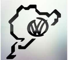 Sticker auto geam VW logo foto