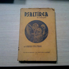 VASILE MILITARU - PSALTIREA IN VERSURI - Editia I, 1933, 334 p.