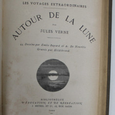 DE LA TERRE A LA LUNE / AUTOUR DE LA LUNE par JULES VERNE , COLEGAT DE DOUA CARTI , CCA. 1900 , VEZI DESCRIERE !