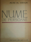 NUME DE PERSOANE de ACAD. AL. GRAUR , 1965