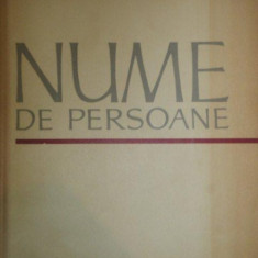 NUME DE PERSOANE de ACAD. AL. GRAUR , 1965