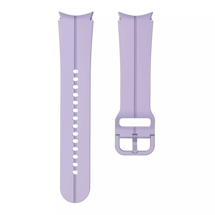 Curea din silicon 20 mm THD pentru Samsung Galaxy Watch 5 44 mm/40 mm si Samsung Galaxy Watch 5 Pro 45 mm, model Dynamic Sport, culoarea mov