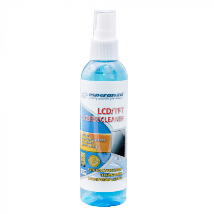 Flacon cu 100 ml de lichid de curatare anti-static, Esperanza 76681, pentru ecrane LCD TFT