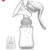 Pompa de San Manuala Multifunctionala, Flippy, Portabila, cu Tetina pentru Biberon, Anti-Scurgere, Anti-Reflux, 18.5x6 cm, 150 mL, Silicon, Recipient