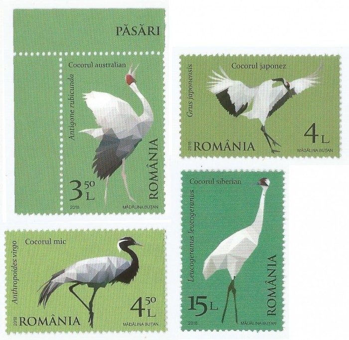 Romania, LP 2177/2018, Pasari migratoare, cocori, MNH