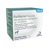 Forthyron Tratament Hipotiroidism Canin, 200 mcg x 250 tablete palatabile