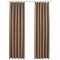 Draperii opace, 2 buc., gri taupe, 140 x 245 cm, cu carlige