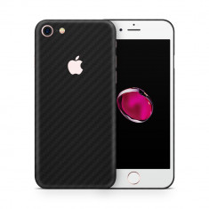 Skin Apple iPhone 7 (set 2 folii) CARBON NEGRU foto