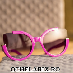 Ochelari De Soare Dama Design Unic - CAT EYE - Protectie UV 100% - Roz