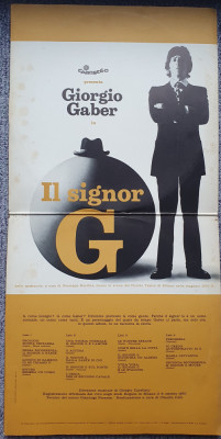Giorgio Gaber, Il signor G, doar coperta dubla, fara discuri foto