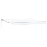 vidaXL Copertină retractabilă manuală Alb 4 &times; 3,5 m 3420282