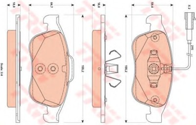 Set placute frana,frana disc ALFA ROMEO GIULIETTA (940) (2010 - 2016) TRW GDB1873 foto