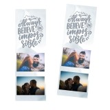 Semn de carte personalizat cu 3 poze, pentru el/ea, cadou indragostiti, 5x15 cm, 2 bucati