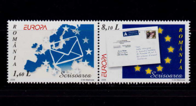 RO 2008 LP 1802 &amp;quot;Europa 2008-Scrisoarea&amp;quot;, serie cu punte tip I , MNH foto