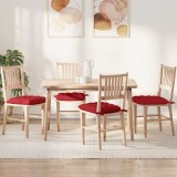 vidaXL Perne de Șezut 4 pcs Roșu 40 x 40 x 6 cm țesătură 42015158