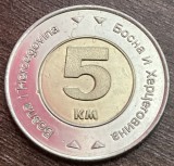 C50 CL 1 - Moneda foarte veche - Bosnia si Hertegovina - 5 KM - marci convertibile - 2005