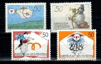 Liechtenstein 1992 - Greeting Stamps, serie neuzata foto