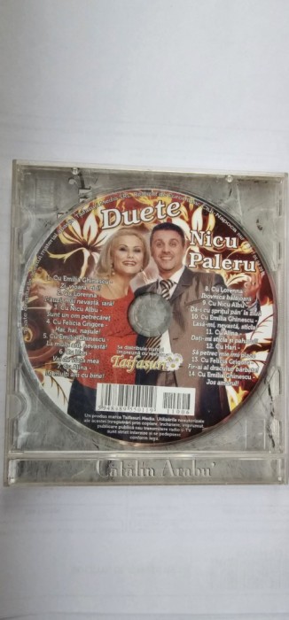 DUETE NICU PALERU -EMILIA GHINESCU CD AUDIO FARA ZGARIETURI . ANUL 2011 .