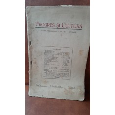 Revista Progres si cultura nr.4/1934 revista pedagogica, sociala, literara