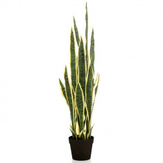 Emerald Plantă artificială Sanseveria &amp;icirc;n ghiveci de plastic 97 cm foto