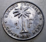 7.732 CONGO RUANDA URUNDI 1 FRANC 1959, Africa, Aluminiu
