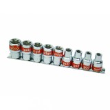 Set tubulare Torx 1/2, 9 piese, din otel Cr-V, pentru atelier si reparatii