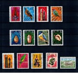 New Hebrides (Fr) 1977 - Motive locale, fauna, supratipar francez, serie neuzata