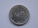 1/4 GULDEN 1947 CURACAO-argint