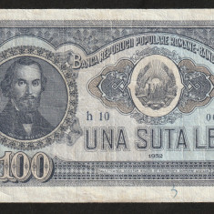 Romania, 100 lei 1952_starea din poze_h10 006827