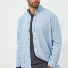 Boss Orange camasa jeans BOSS ORANGE barbati, cu guler button-down, relaxed