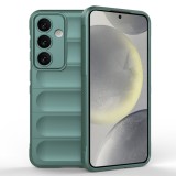 Husa pentru samsung galaxy s24 plus, antisoc, margini cu striatii, design minimalist, green